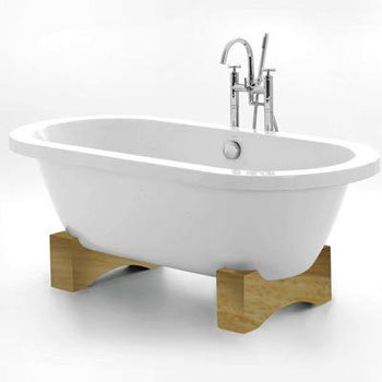Royce Morgan Akita 1680 Luxury Freestanding Bath - Light Oak - AKITA-1680-LIGHT