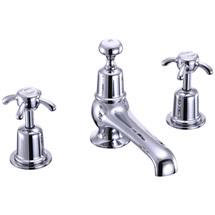 Burlington - Anglesey 3 Tap Hole Basin Mixer with Pop Up Waste - AN12
