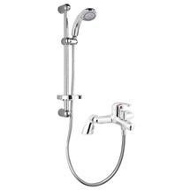 Apollo Lever Bath Shower Mixer Tap with Adjustable Riser Rail Kit