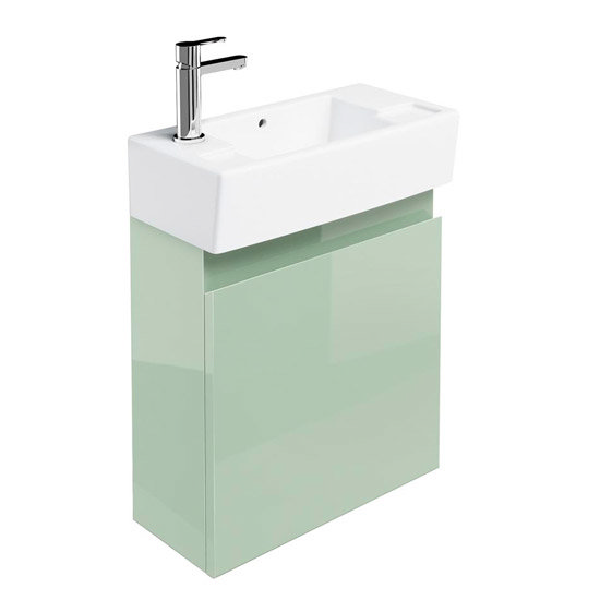 Britton Bathrooms - Narrow cloakroom wall mounted unit with Basin ...
