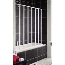 Aqualux - Aquarius 7 Fold Bath Screen - White - FS6250AQU