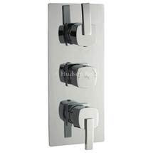 Hudson Reed Arcade Triple Concealed Thermostatic Shower Valve - Chrome - ARC3211