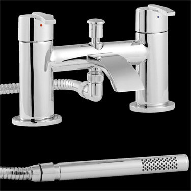 Hudson Reed Arina Bath Shower Mixer Tap with Shower Kit & Wall Bracket
