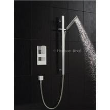 Hudson Reed Art Twin Concealed Thermostatic Shower Valve w/ Rectangular Slider Rail Kit