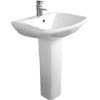 Athens 1 Tap Hole Ceramic Basin & Pedestal Set