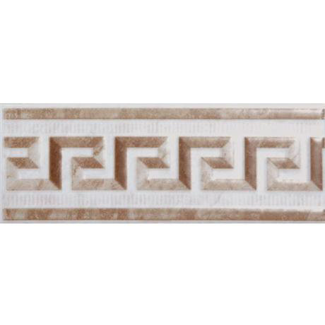 British Ceramic Tile - Vivaldi Greek Key Beige Strip - 198x73mm - Gloss - BCT08569