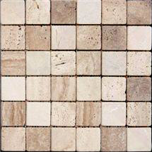 British Ceramic Tile - Buxton Marble Beige Mosaic Tile Sheet - 302x302mm - BCT10340