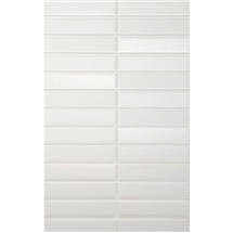 BCT Tiles - Henley White Pressed Mosaic Wall Tile - 248x398mm - Satin - BCT13105