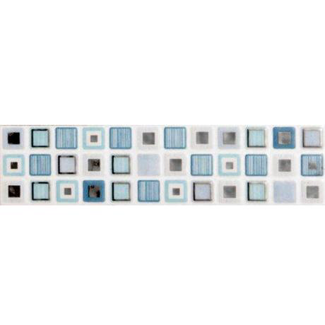 British Ceramic Tile - Paris Blue Strip - 198x50mm - Gloss - BCT14898