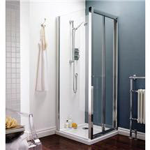 Square Bi-Fold Pacific Enclosure with Shower Tray & Waste - 3 Size Options
