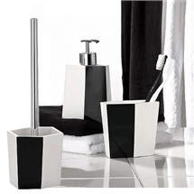 Wenko Bicolour Bathroom Accessories Set - Black/White
