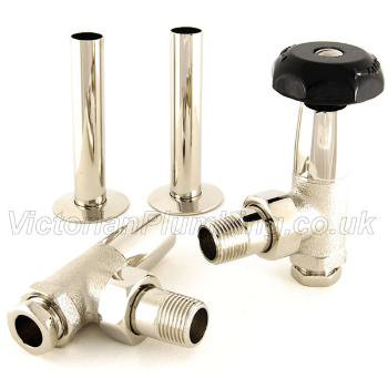 Best price for Bradley Manual Traditional Radiator Valve Kit (pair) Nickel