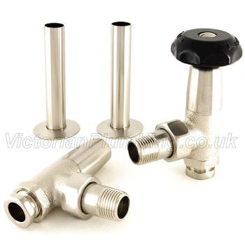 Best price for Bradley Manual Traditional Radiator Valve Kit (pair) Satin Nickel
