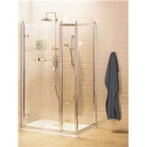 Burlington Traditional Hinged Shower Door with Inline Panel and Side Panel