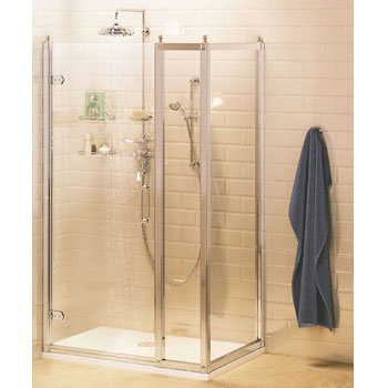 Burlington Traditional Hinged Shower Door with Inline Panel and Side Panel