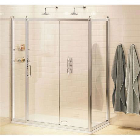 Burlington - Sliding Shower Door with Inline Panel & Side Panel - BU-SLD-IN