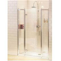 Burlington - Recessed Hinged Shower Door with 2 x Inline Panel