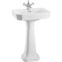 Burlington Victorian Medium Basin and Pedestal - Various Tap Hole Options