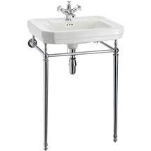 Burlington Victorian Large Basin and Chrome Wash Stand - Various Tap Hole Options