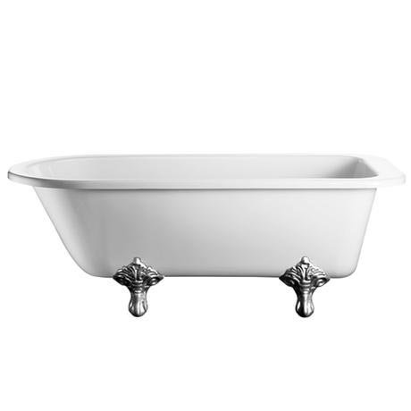 Burlington Blenheim 1700mm Single Ended Bath with Chrome Traditional Legs - E2E11CHR