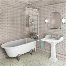 Burlington Hampton Bath/Shower and Basin Suite - Right Sided - BUR-HAM-SUITE