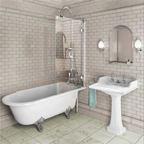 Burlington Hampton Bath/Shower and Basin Suite - Right Sided - BUR-HAM-SUITE