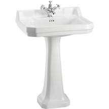 Burlington Edwardian Large Basin and Pedestal - Various Tap Hole Options