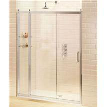 Burlington Traditional Recessed Sliding Shower Door with Inline Panel