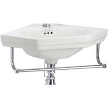 Burlington -Add On Towel Rail for Corner Cloakroom Basins - T8
