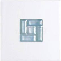 British Ceramic Tile - Mosaic Aqua Insert Wall Tile - 148x148mm - Gloss - CAN34075 