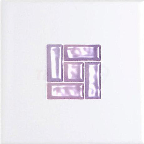 British Ceramic Tiles - Mosaic Lilac Insert Wall Tile - 148x148mm - Gloss - CAN34082