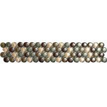 British Ceramic Tile - Dartmoor Naturals Beige Glass Dots Strip - 312x60mm - CAN43640