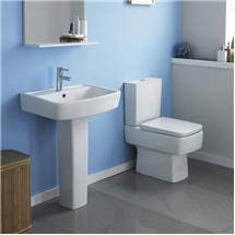 Bliss 4 Piece Bathroom Suite - CC Toilet & 1TH Basin with Pedestal - 2 x Basin Size Options
