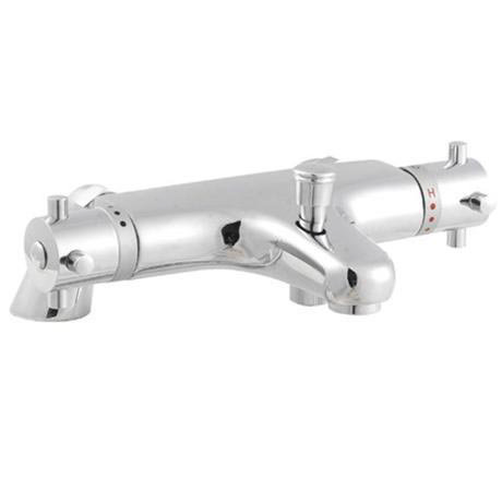 Ultra Minimalist Thermostatic Bath Shower Mixer Tap - Chrome - CD344
