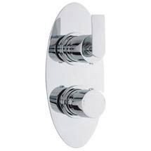 Ultra Charm Concealed Thermostatic Twin Shower Valve - Oval Plate - CHRV01
