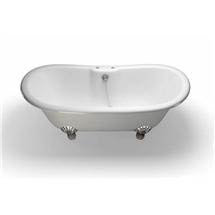 Clearwater - Battello Natural Stone Bath with Classic Chrome Feet - 1690 x 800mm - N10-L3C