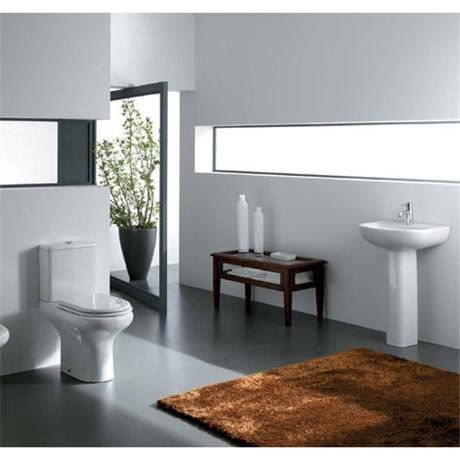 RAK Compact 4 Piece Suite - Deluxe Close Coupled WC & 55cm Basin