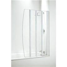 Coram - Four Panel Folding Bathscreens - 2 Colour Options