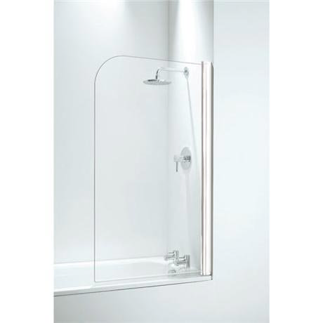 Coram - Curved Bathscreen - 800mm - 2 Colour Options