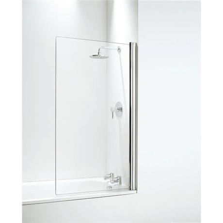 Coram - Curved Bathscreen with Side Panel - 1050mm - 2 Colour Options