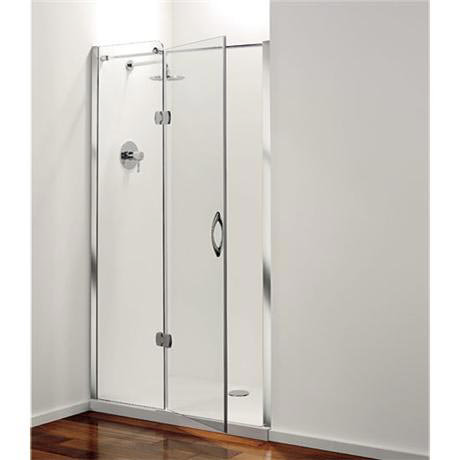 Coram - Frameless Premier Hinged Shower Door - Left Hand Open - 4 Size Options