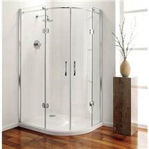 Coram - Frameless Premier Hinged Offset Quadrant - 1200mm x 900mm - Left or Right Option