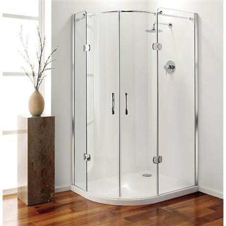 Best price for Coram Frameless Premier Hinged Offset Quadrant 1200mm by 900mm Right Hand FHQD-12R-CUP