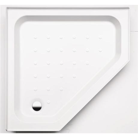 Coram - Universal Pentagon Shower Tray with Upstands & Waste - YDP90WHI