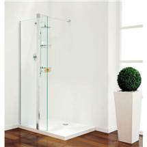 Coram - Plain Glass Pillar Shower Front Panel - COR-SPP