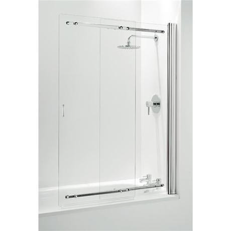 Coram - Framless Sliding Bathscreen - 1065mm- Chrome - SSL2105CUC