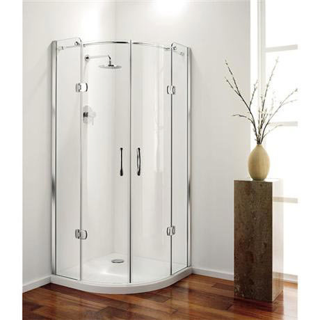 Coram - Frameless Premier Hinged Shower Quadrant - 2 Size Options
