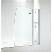 Coram - Sail Bathscreen with Side Panel - 1050mm - 2 Colour Options