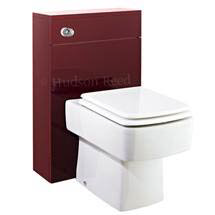 Hudson Reed 500 x 200mm Memoir Back to Wall WC Unit w/ Pan and Cistern - Burgundy