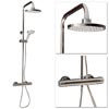 Cruze Round Thermostatic Bar Shower Valve & Riser Kit - Chrome